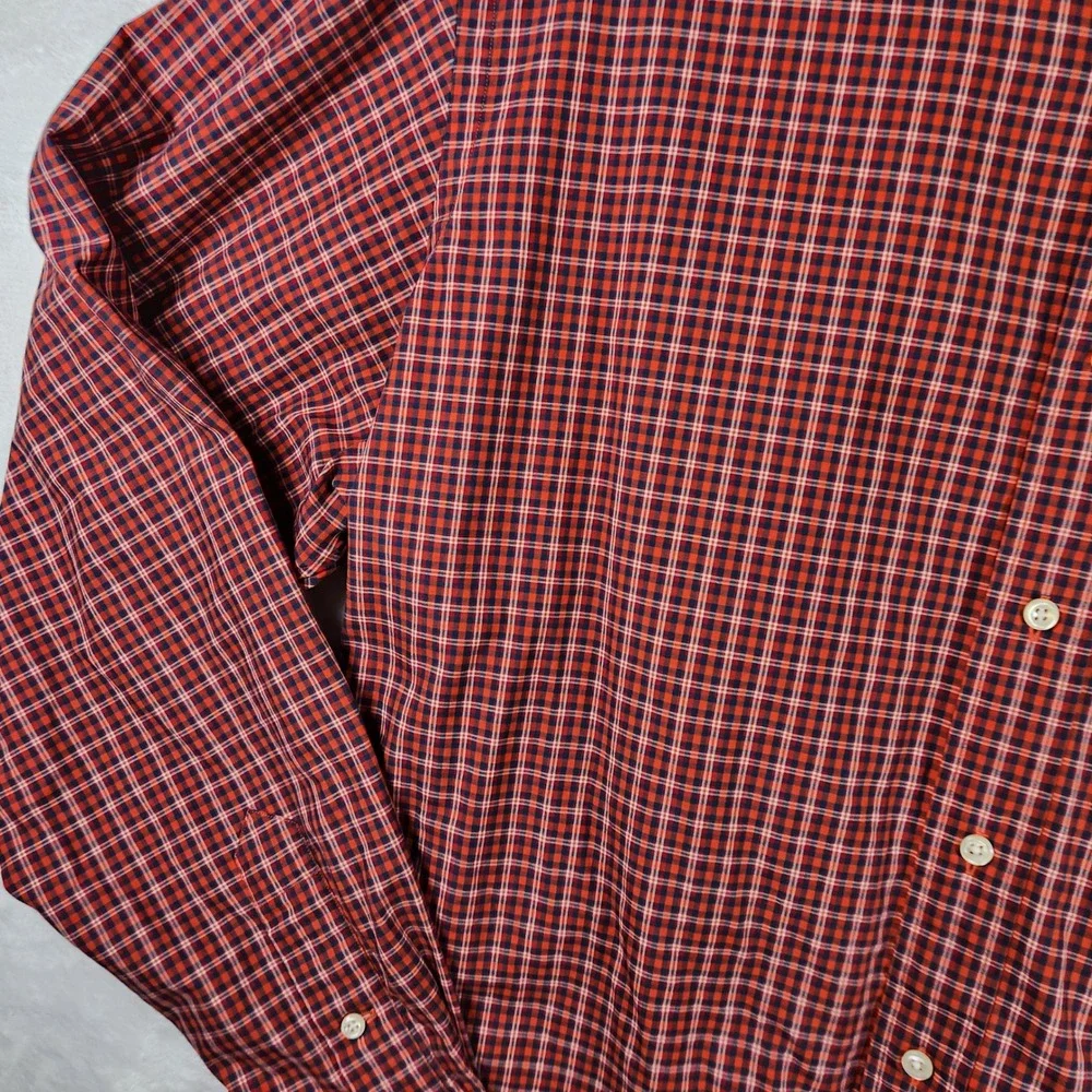 Polo‎ Ralph Lauren Regent Custom Fit Red Plaid Long Sleeve Shirt XXL
